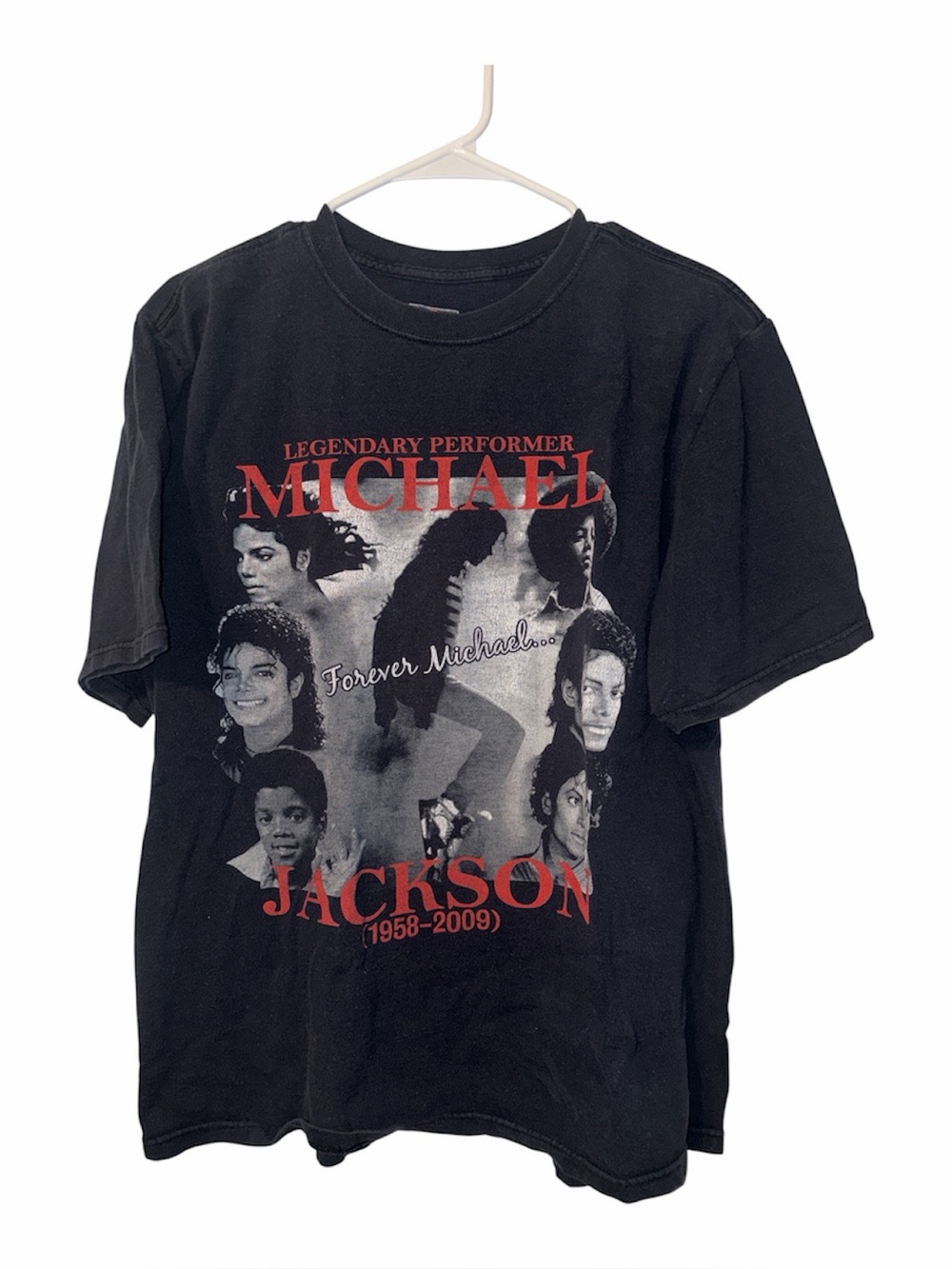 Michael Jackson Memorial T-Shirt Size XL Jerzees King of Pop Y2K